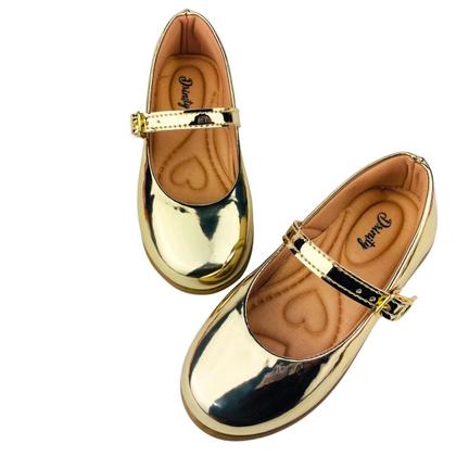 Imagem de Kit Com 2 Pares Sapatilha Infantil Menina Boneca Verniz Confortável SPT-001