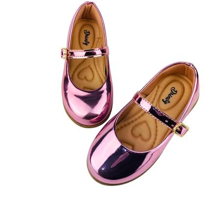 Imagem de Kit Com 2 Pares Sapatilha Infantil Menina Boneca Verniz Confortável SPT-001