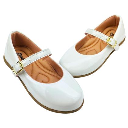 Imagem de Kit Com 2 Pares Sapatilha Infantil Menina Boneca Verniz Confortável SPT-001