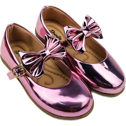 Imagem de Kit Com 2 Pares Sapatilha Infantil Menina Boneca Verniz Confortável SPT-505