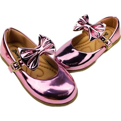 Imagem de Kit Com 2 Pares Sapatilha Infantil Menina Boneca Verniz Confortável SPT-505