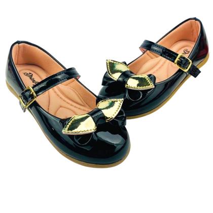 Imagem de Kit Com 2 Pares Sapatilha Infantil Menina Boneca Verniz Confortável SPT-515