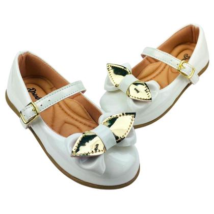 Imagem de Kit Com 2 Pares Sapatilha Infantil Menina Boneca Verniz Confortável SPT-515