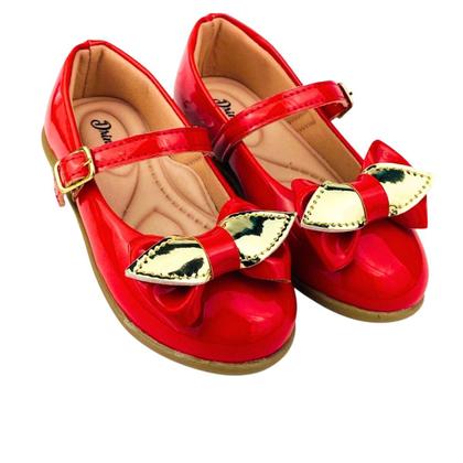 Imagem de Kit Com 2 Pares Sapatilha Infantil Menina Boneca Verniz Confortável SPT-515