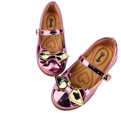 Imagem de Kit Com 2 Pares Sapatilha Infantil Menina Boneca Verniz Confortável SPT-515