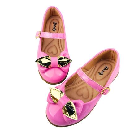 Imagem de Kit Com 2 Pares Sapatilha Infantil Menina Boneca Verniz Confortável SPT-515