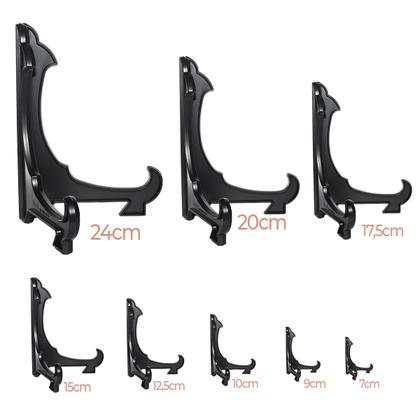 Imagem de Kit Com  2 Peças Suporte Para Pratos e Azulejos Preto 10cm