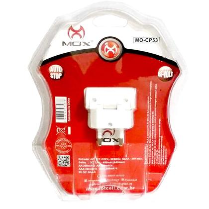 Imagem de Kit com 2 Pilhas AA Normal e 2 Pilhas Palito Recarregáveis + Carregador MOX