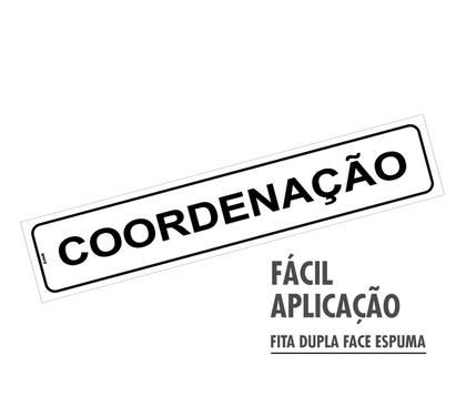 Imagem de Kit com 2 Placas de Sinalização Autoadesivas para Departamento de Coordenação - Poliestireno