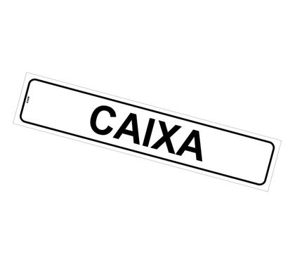 Imagem de Kit com 2 Placas de Sinalização Autoadesivas para Identificação de Caixa e Guichê - Poliestireno