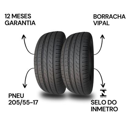 Imagem de Kit com 2 Pneus Remold 205/55 R17 Longway Para Jetta e Cruze Aro 17