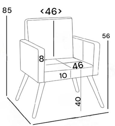 Imagem de Kit com 2 Poltrona Decorativa Talita Cor Rosa