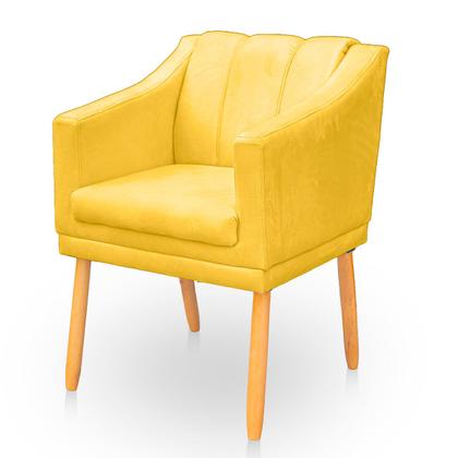 Imagem de Kit com 2 Poltronas Cadeira para Sala Confortável e Moderna Mila Suede