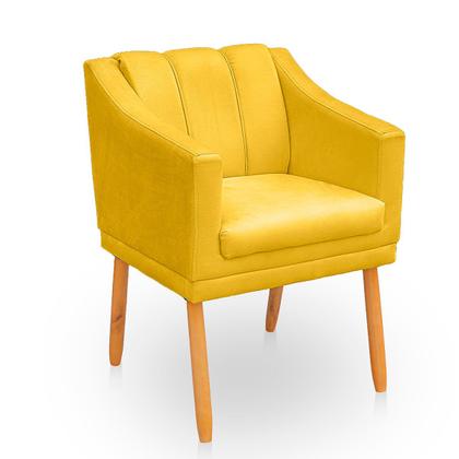 Imagem de Kit com 2 Poltronas Cadeira para Sala Confortável e Moderna Mila Suede