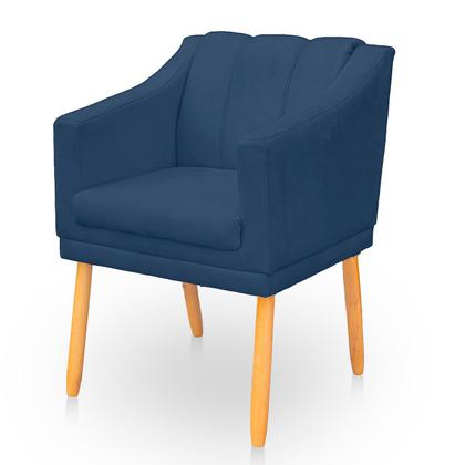 Imagem de Kit com 2 Poltronas Cadeira para Sala Confortável e Moderna Mila Suede