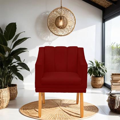 Imagem de Kit com 2 Poltronas Cadeira para Sala Confortável e Moderna Mila Suede