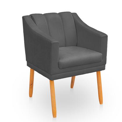 Imagem de Kit com 2 Poltronas Cadeira para Sala Confortável e Moderna Mila Suede