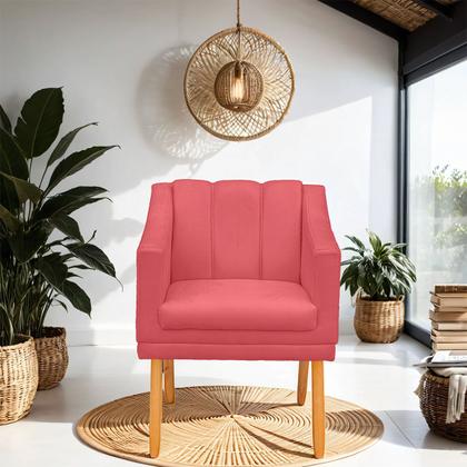 Imagem de Kit com 2 Poltronas Cadeira para Sala Confortável e Moderna Mila Suede