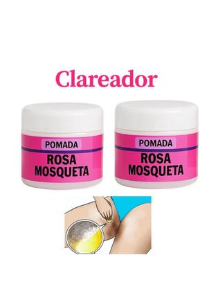 Imagem de Kit com 2 Pomadas Clareadoras Rosa Mosqueta com Dolomita 30g  Clareamento de Manchas, ROSTO, Virilh