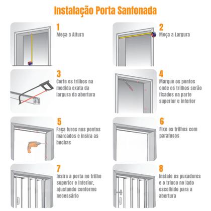 Imagem de Kit com 2 Portas Sanfonada de Pvc 210x72cm Bariri