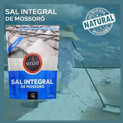 Imagem de kit com 2 Pouchs Sal marinho de Mossoró Smart 1kg GROSSO