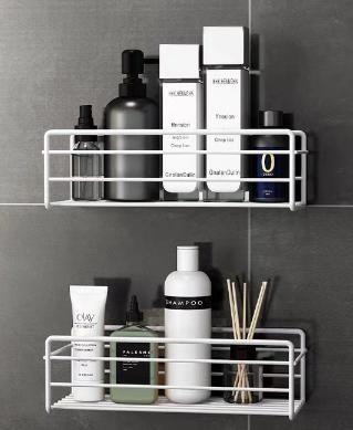 Imagem de Kit com 2 Prateleiras de Banheiro RETANGULAR Preto