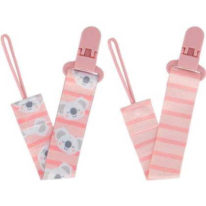 Imagem de Kit com 2 Prendedores de Chupeta Buba  Clip Trava Seguro, Fecho Jacaré e Design Fofinho para Manter a Chupeta Limpa e P