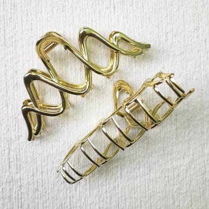 Imagem de Kit com 2 Presilhas Prendedor de Cabelo Piranha Grande Blogueirinha