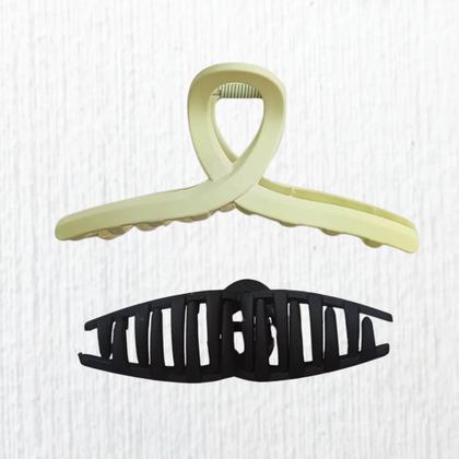 Imagem de Kit com 2 Presilhas Prendedor de Cabelo Piranha Grande Blogueirinha