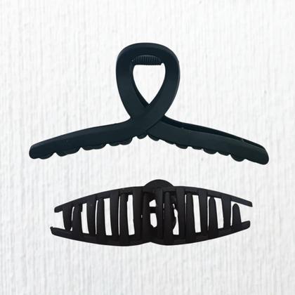 Imagem de Kit com 2 Presilhas Prendedor de Cabelo Piranha Grande Blogueirinha