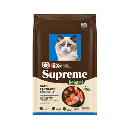 Imagem de Kit Com 2 Ração Quatree Supreme Gatos Castrados Sênior Salmão e Frango Pacote de 1kg