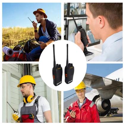 Imagem de Kit com 2 Rádios Walkie-Talkie de 16 Canais Comunicação Prática BOM5700