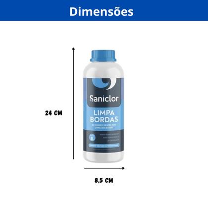 Imagem de Kit com 2 saniclor limpa bordas 1 litro