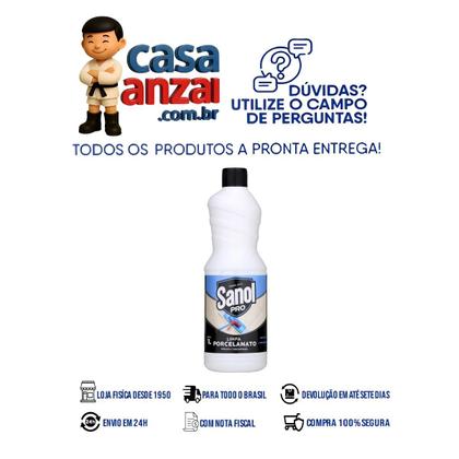Imagem de Kit com 2 sanol pro limpa porcelanato 1l