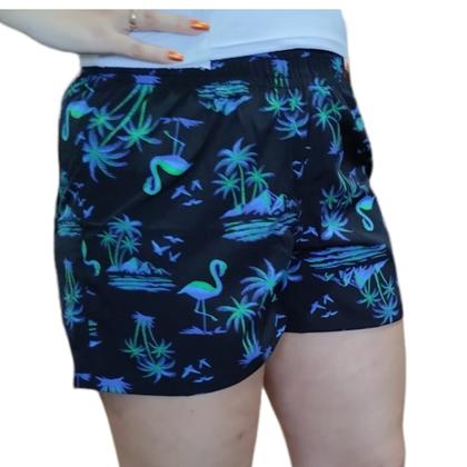 Imagem de Kit Com 2 Short Feminino Tactel Com Elastano Plus Size