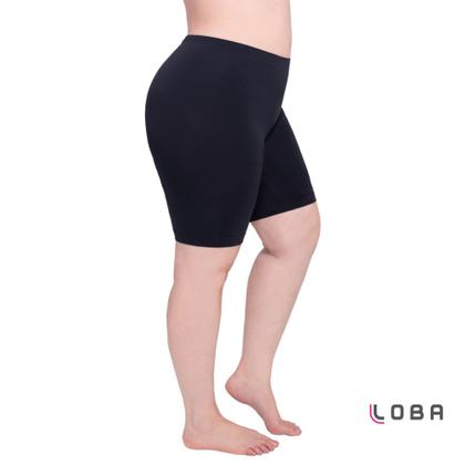 Imagem de Kit Com 2 Short Plus Size Feminino Modelador Sem Costura Com Fundilho Loba Antimicrobial Básico