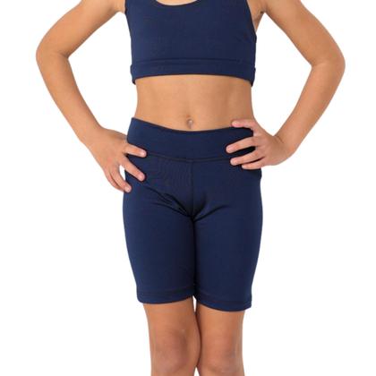 Imagem de Kit com 2 Shorts infantis- JinkingStore para meninas lisa básica