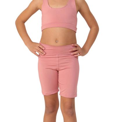Imagem de Kit com 2 Shorts infantis- JinkingStore para meninas lisa básica