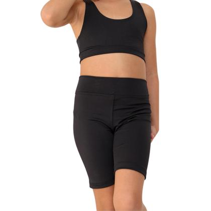 Imagem de Kit com 2 Shorts infantis- JinkingStore para meninas lisa básica