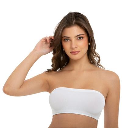 Imagem de Kit com 2 Soutien Poliamida Top Feminino Sutiã Sem Costura Sem Bojo Segura Seios Faixa Trifil