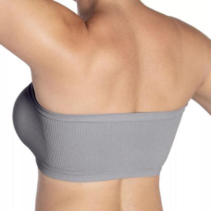 Imagem de Kit com 2 Soutien Poliamida Top Feminino Sutiã Sem Costura Sem Bojo Segura Seios Faixa Trifil