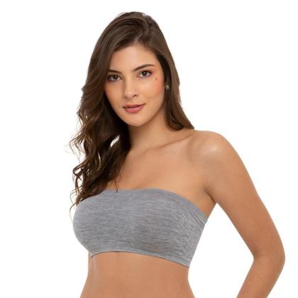 Imagem de Kit com 2 Soutien Poliamida Top Feminino Sutiã Sem Costura Sem Bojo Segura Seios Faixa Trifil