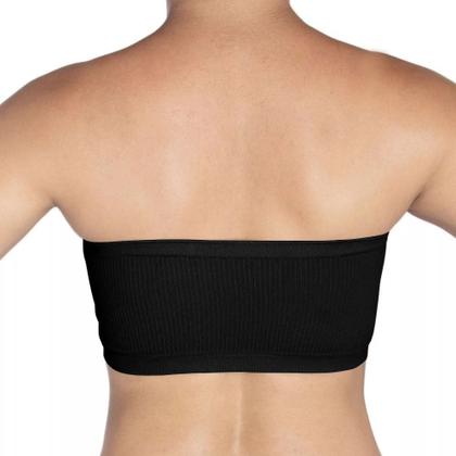 Imagem de Kit com 2 Soutien Poliamida Top Feminino Sutiã Sem Costura Sem Bojo Segura Seios Faixa Trifil