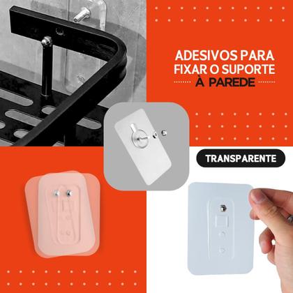 Kit Com 2 Suporte Para Banheiro Reto - Porta Shampoo e Sabonete - Nybc Imagem de Kit Com 2 Suporte Para Banheiro Reto - Porta Shampoo e Sabonete - Nybc
