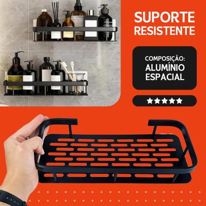 Kit Com 2 Suporte Para Banheiro Reto - Porta Shampoo e Sabonete - Nybc Imagem de Kit Com 2 Suporte Para Banheiro Reto - Porta Shampoo e Sabonete - Nybc