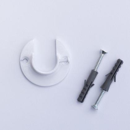 Imagem de Kit com 2 Suportes Flange para Varão de Cortina 19mm - Alumínio