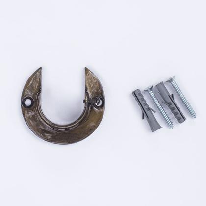 Imagem de Kit com 2 Suportes Flange para Varão de Cortina 19mm - Alumínio