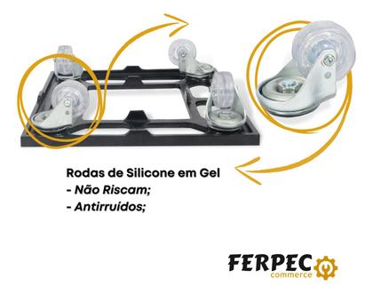 Imagem de Kit Com 2 Suportes Para Vaso 25cm Quadrado Com Rodinhas