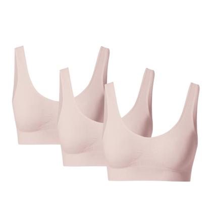 Imagem de Kit Com 2 Sutiã Top Feminino She Mash Sem Costura Sem Bojo Básicos e Lisos Microfibra Alças Larga