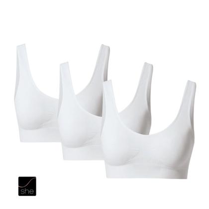 Imagem de Kit Com 2 Sutiã Top Feminino She Mash Sem Costura Sem Bojo Básicos e Lisos Microfibra Alças Larga